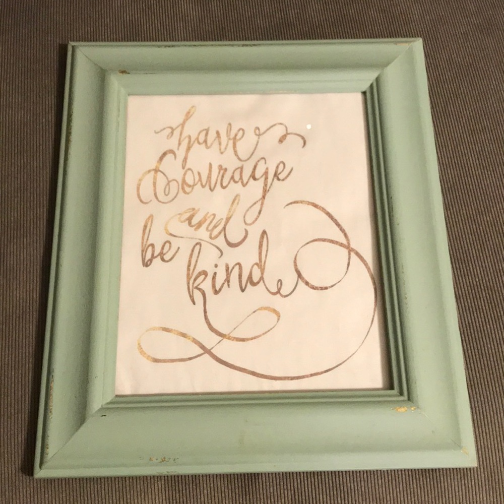 Repurposed frame with printed art